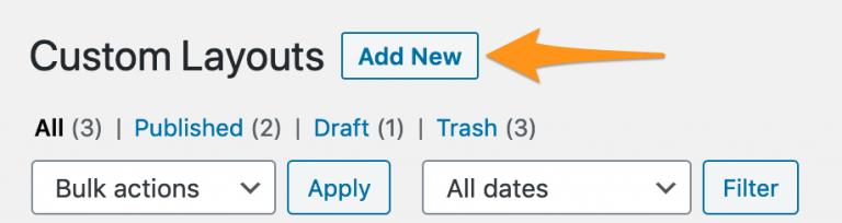 Astra custom layouts step 1
