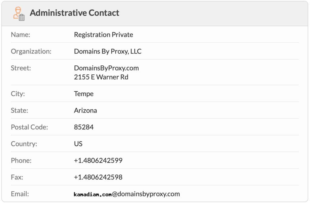 administrative contact